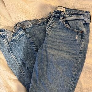 Abercrombie Mid Rise Straight Leg Jeans